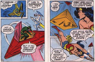 Wonder Woman in The Angle Menace mini comic pages 12 and 13