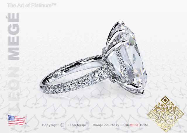 Leon Mege Platinum Engagement Ring 