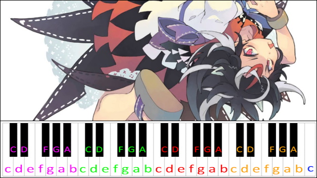 Reverse Ideology (Touhou) Piano / Keyboard Easy Letter Notes for Beginners