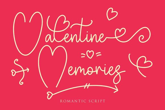 Download Valentine Memories Romantic Font - Fontsave