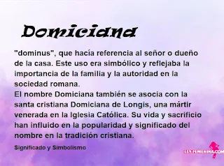 significado del nombre Domiciana
