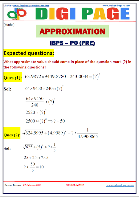  DP - Approximation - Maths - 22 - Oct - 2016