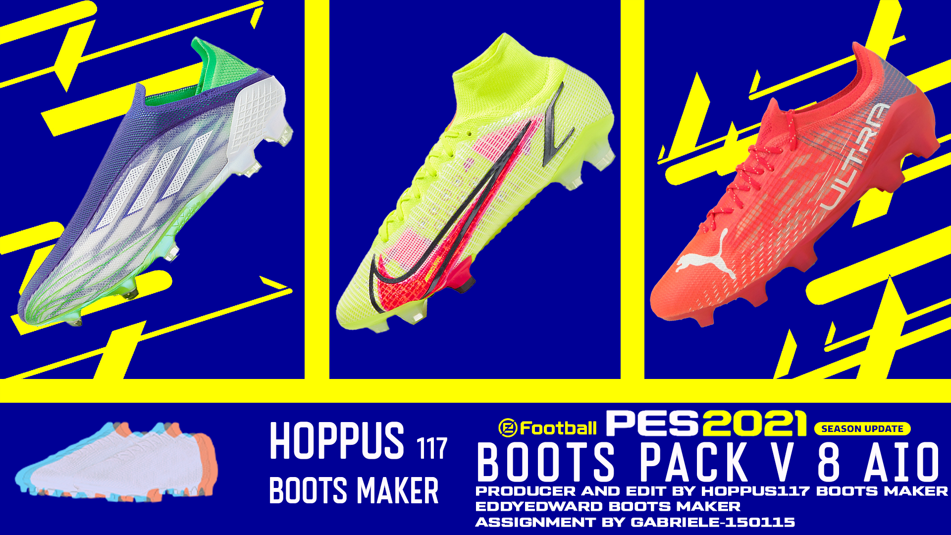 Hoppus 117 eFootball PES 2021 Season Update Boots Pack V 8 AIO