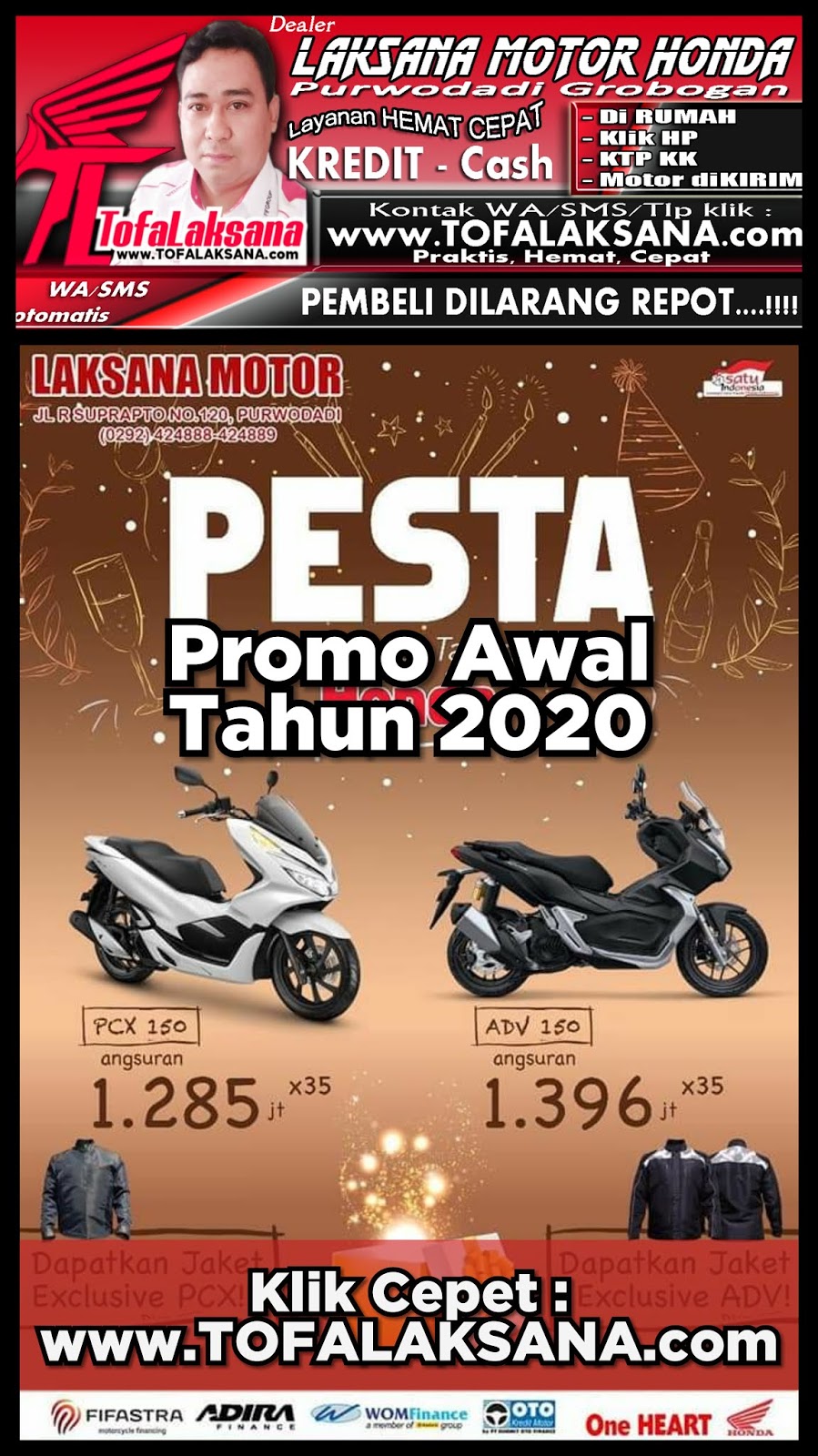 Brosur Harga  PROMO  AWAL TAHUN 2021 Kredit cash Motor Honda 