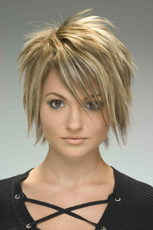 The hottest new short hairstyle is the Dimensional shag,