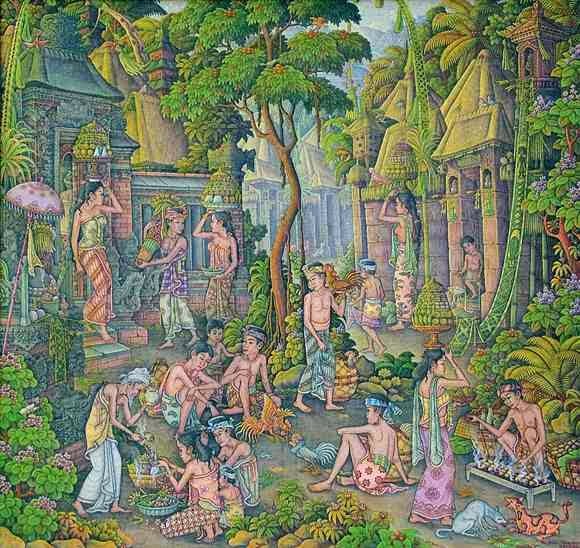 Ini Dia gan Gambar Lukisan Bali  Yang indah dan klasik 