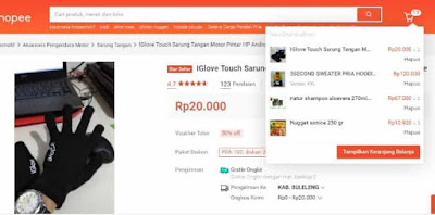 cara belanja di shopee menggunakan kartkredit