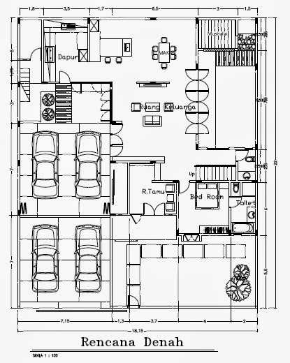 Image Jasa Gambar Autocad Denah Rumah Lantai 1 Download