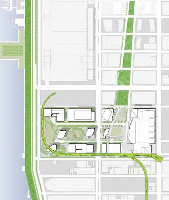 Illustration of new complex with towers floorplans