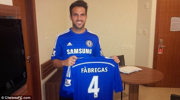 Cesc Fabregas Signs For Chelsea In £30m Transfer And Will Wear No 4 Shirt For Blues