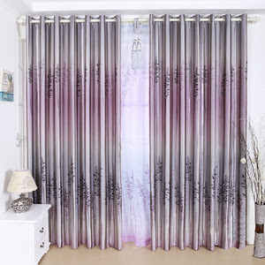 satin silk purple and grey curtains