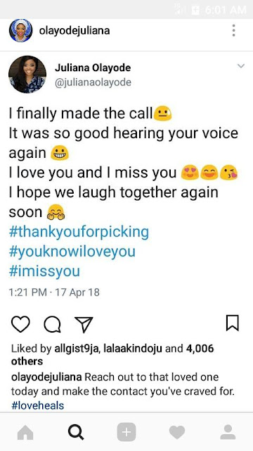 Olayode Juliana ‘Toyo Baby’ To Reconcile With Funke Akindele, Reveals On IG Post