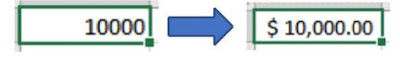 currency symbol in text Excel