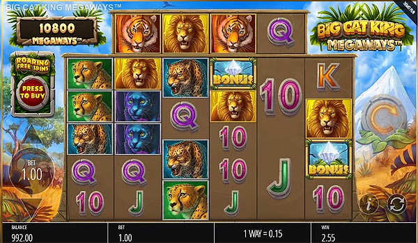 Main Slot Gratis Indonesia - Big Cat King Megaways (Blueprint Gaming)