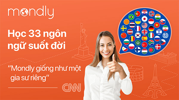 Mondly - Học 33 ngôn ngữ tiếng online miễn phí a1