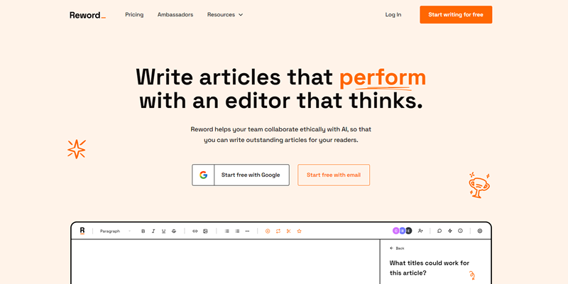 Reword is a powerful AI writing tool
