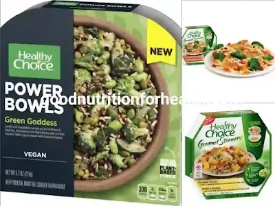 Healthy Choice Frozen Meals:- 1-Kashi Stone-Fired Thin Crust Pizza Mushroom Trio&Spinach 2-Bagel Bites Cheese&Pepperoni 3-Amy's Cheese Pizza 4-Newman