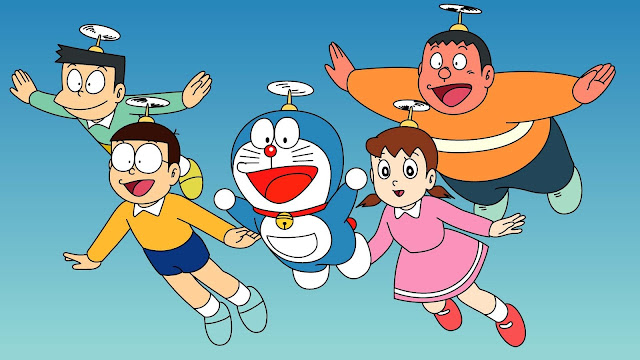 Kopi Hangat Gambar  Kartun Doraemon  Nobita dan Teman  Temannya