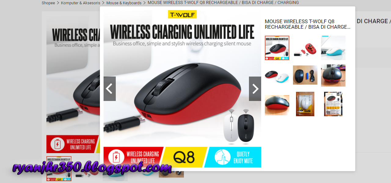 Mouse tanpa kabel t-wolf