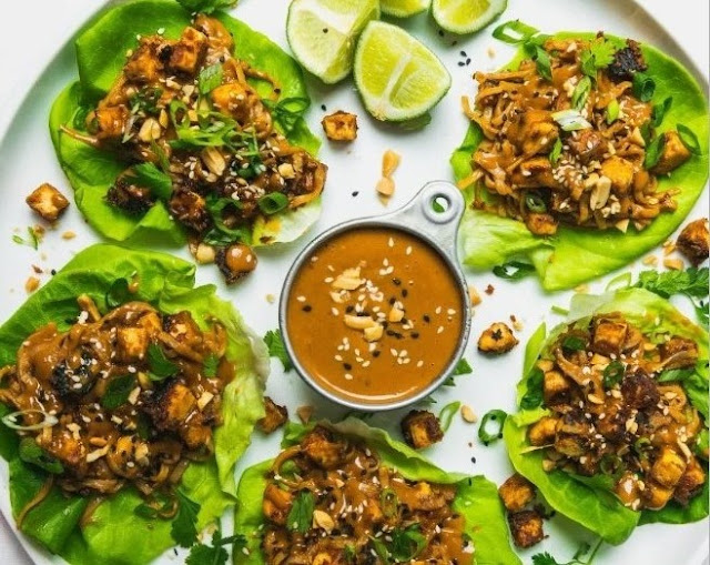 Firecracker Vegan Lettuce Wraps #vegan #healthy