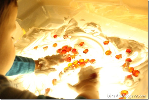 Glass Gems with Shaving Cream