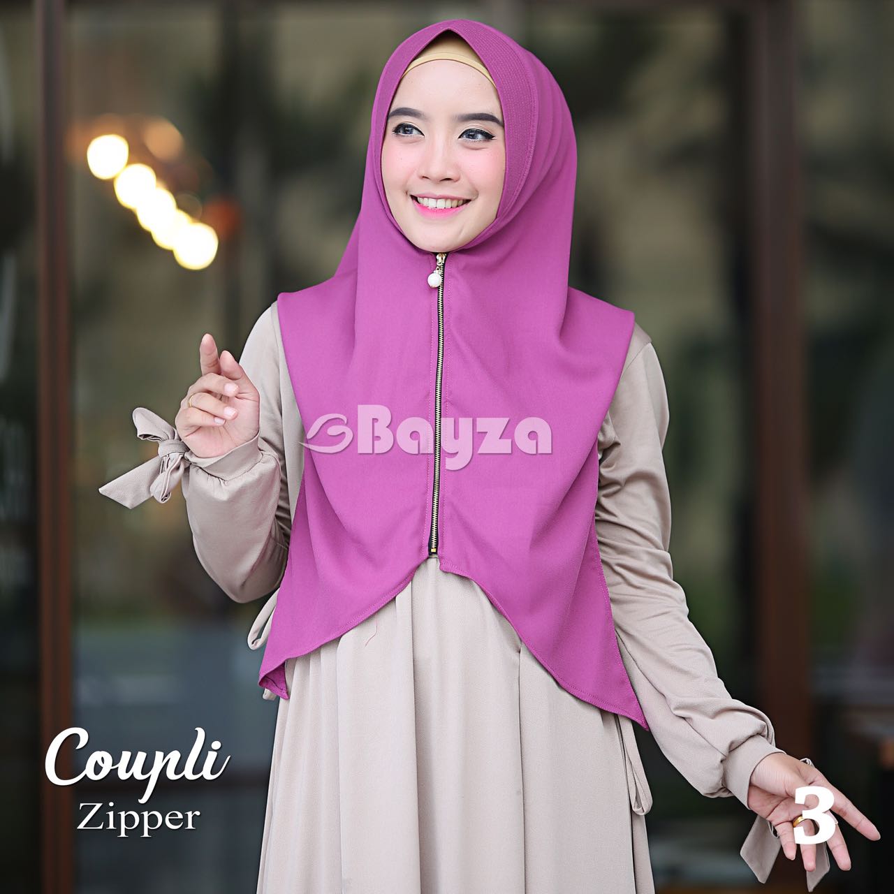 SUPPLIER HIJAB BRANDED TANGAN PERTAMA MURAH Coupli Zipper  