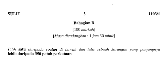 Analisis Perbandingan Soalan Karangan BM SPM (Kertas 1 