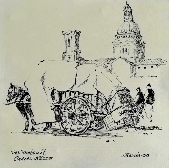 Dibujo de Joaquim Francés i Martínez - Festa dels Tres Tombs - 2000