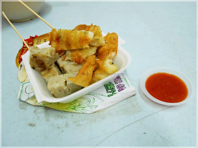 Prawn cracker and yam cakes, Chinese street food to try in Teluk Intan, Perak, Malaysia