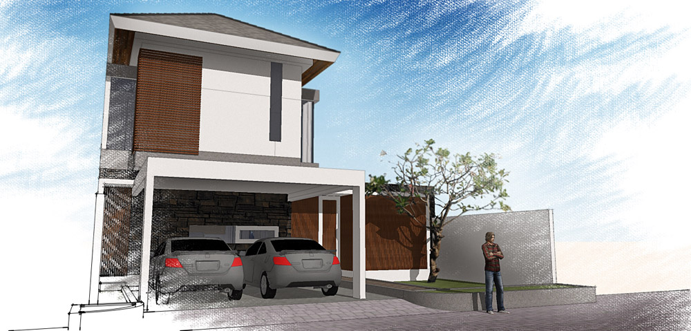  ARSITEKTUR  RUANG ILMU PERANCANGAN RUMAH  MODERN  TROPIS 