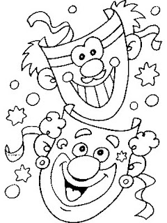funny mask coloring pages pic, funny coloring image