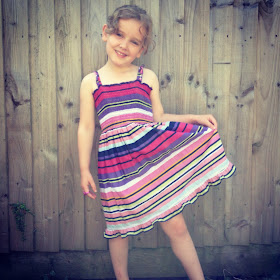 Refashioned girls dress by Five Go Blogging