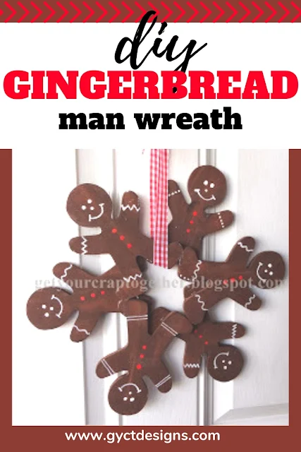 Do you love gingerbread men?  Check out this quick tutorial on how to make a gingerbread man wreath to hang up during the holiday season