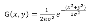 Gaussian filter formula