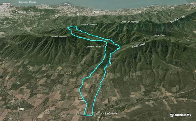 Ruta La Cañada - Sierra el Tecuán - Sierra el Travesaño - Barranca el Tecuán - La Cañada