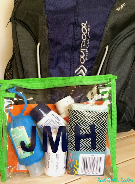 Make your favorite guy a winter survival kit and personalize it by adding their initials to it, using adhesive vinyl. 