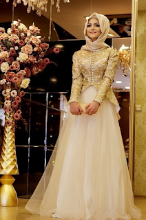 10 Contoh Gaun  Pengantin Muslimah Simple  Tapi  Elegan 