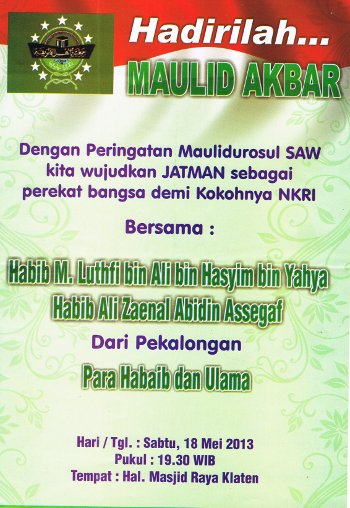 Maulid Akbar bersama Habib Luthfi  Download MP3