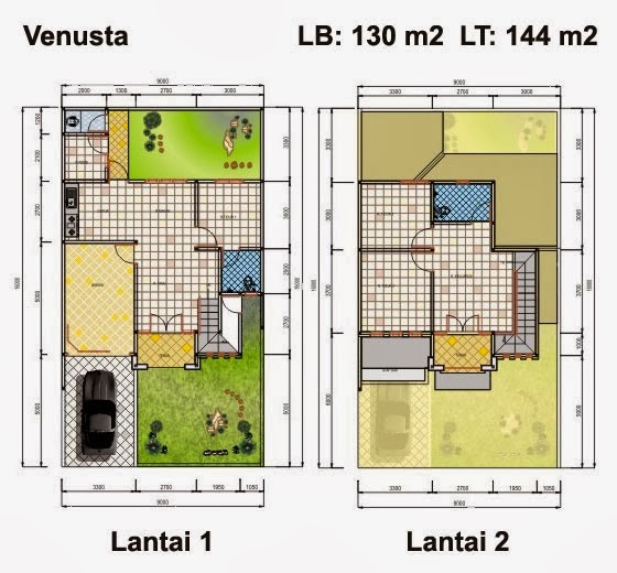 Gambar Desain Renovasi Rumah Type 45 Menjadi 2 Lantai 