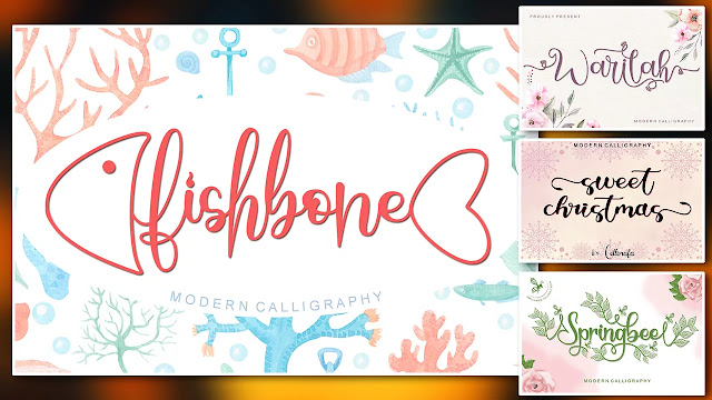 21-Lovely Spring Mini Bundle Fonts