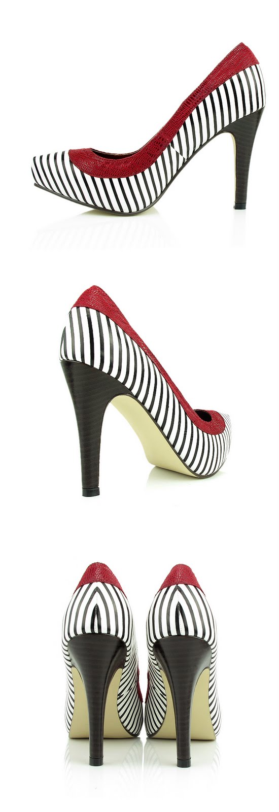 Motte Preorder: The Zebra Print Red Trimmed Pumps