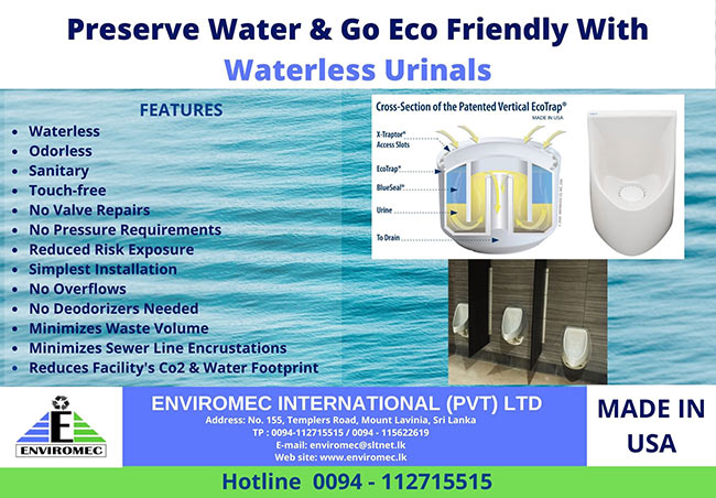 Preserve Water & Go Eco Friendly with Waterless Urinals.