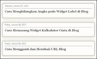 Judul artikel, Title Post, Judul post, halaman awal, halaman branda, home page, Judul Artikel Halaman Awal Blog, Cara Menampilkan Judul Artikel Saja di Home Page