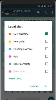 Chat labels where you can highlight and sort specific conversations