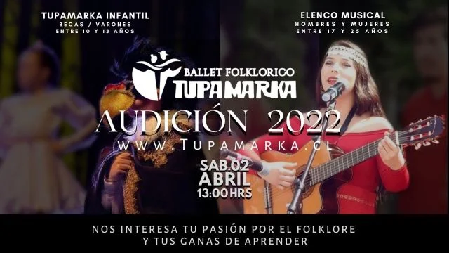 Ballet Folklórico Tupa Marka inicia proceso de audiciones