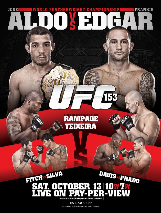 UFC 153: Aldo vs. Edgarâ€™ Event Poster; Updated Fight Card - hov-mma ...