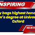 Pinay bags highest honors for Master’s degree at University of Oxford