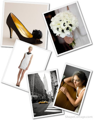 Black And White Yellow Wedding. Modern City Wedding