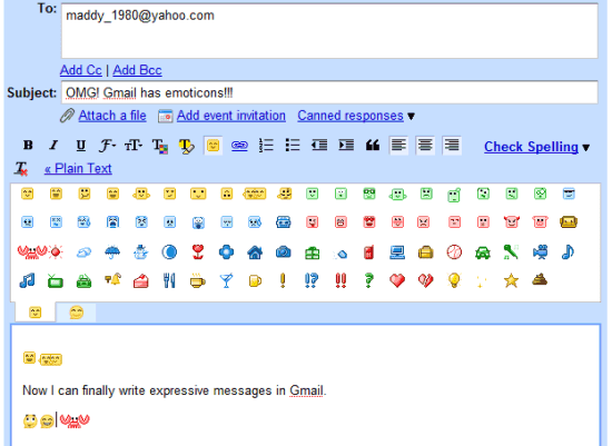 Google also added a new set of emoticons in Gmail Chat and it's strange to 