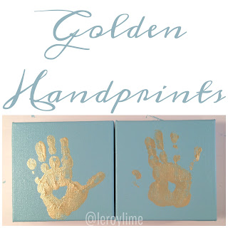 Golden Handprints - Kid Craft - LeroyLime